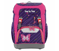 Školní batoh pro prvňáčky – 5dílný set, Step by Step GRADE Třpytivý motýl, AGR 129673
