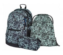 Školní batoh BAAGL SET 3 Core Graffito: batoh, penál, sáček
