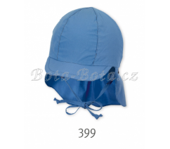 Sterntaler 1511410-399 Plátěná čepice s kšiltem a ochranou krku, UV filtr
