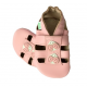 Hopi hop capáčky BERUSKAR BAREFOOT kožené růžová Beruška, velikost M (6-12m)